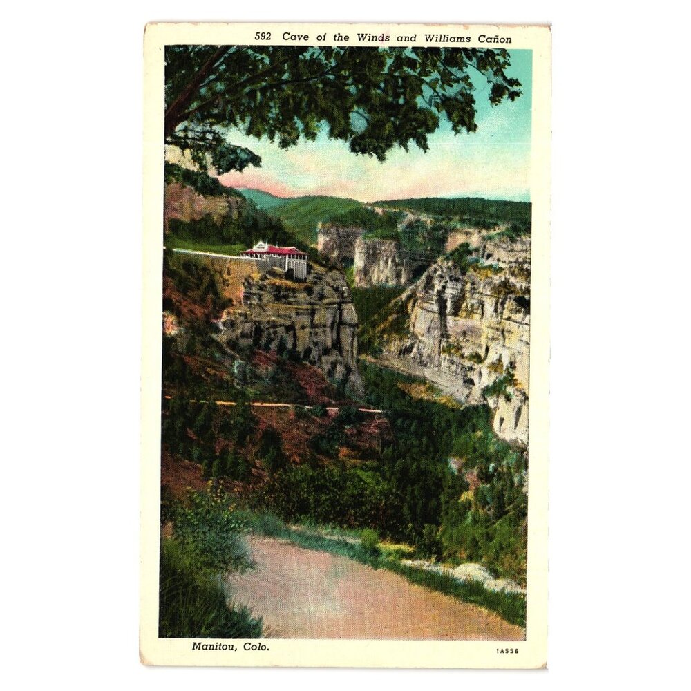 Vintage Cave Of The Winds Williams Canon Postcard Manitou Colorado Roadside Tour